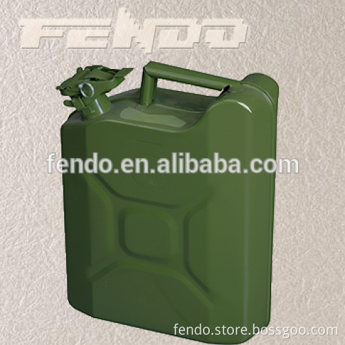 5L 10L 20L America type green jerry can metal fuel tank oil drum oil can with spout